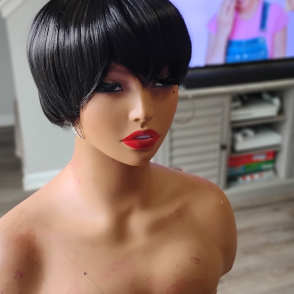 Women Hair Short Black Pixie Wig - Unbranded - Picture 3 of 4